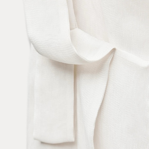 NWT Circ x Zara Linen Blend Open Back Long Dress Size M - Picture 7 of 9